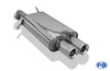 Fox Edelstahl Sportauspuff Volvo V40 u. S40 2x80mm rund eingerollt gerade mit Absorber