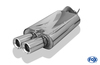 Fox Edelstahl Sportauspuff Volvo V40 u. S40 2x80mm rund eingerollt gerade mit Absorber