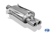 Fox Edelstahl Sportauspuff Volvo V40 u. S40 T4 2x80mm rund eingerollt gerade mit Absorber