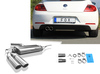 Fox Edelstahl Sportauspuff VW Beetle Typ 16 1.4l (Mod. mit Einzelradaufhängung) 2x90mm rund eingerollt abgeschrägt