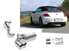 Fox Edelstahl Racing-Komplettanlage ab Kat VW Beetle inkl. Cabrio Typ 5C 1.2l (Mod. mit Starrachse) 2x90mm rund eingerollt abgeschrägt