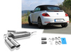 Fox Edelstahl Sportauspuff VW Beetle Cabrio Typ 16 1.4l (Mod. mit Einzelradaufhängung) 2x90mm rund eingerollt abgeschrägt