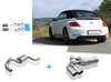 Fox Edelstahl Sportauspuff-Komplettanlage ab Kat VW Beetle Cabrio Typ 16 1.4l (Mod. mit Starrachse) 2x90mm rund eingerollt abgeschrägt