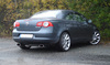 Fox Edelstahl Duplex Sportauspuff-Komplettanlage ab Kat VW Eos 160x80mm DTM flachoval eingerollt gerade mit Absorber