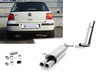 Fox Edelstahl Racing-Komplettanlage ab Kat. VW Golf 4 2x76mm rund eingerollt gerade mit Absorber