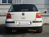 Fox Edelstahl Racing-Komplettanlage ab Kat. VW Golf 4 2x76mm rund eingerollt gerade mit Absorber