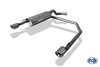 Fox Edelstahl Duplex Racing-Komplettanlage ab Kat R32-Design VW Golf 4 1x90mm rund eingerollt abgeschrägt mit Absorber