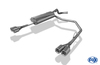 Fox Edelstahl Duplex Sportauspuff VW Golf 4 Variant 2x76mm rund eingerollt gerade mit Absorber