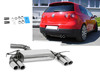 Fox Edelstahl Duplex Sportauspuff VW Golf 5 TSI 2x76mm rund eingerollt abgeschrägt mit Absorber