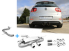 Fox Edelstahl Racing-Komplettanlage ab Kat R32-Design VW Golf 5 TSI 2x90mm rund eingerollt abgeschrägt