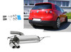Fox Edelstahl Sportauspuff VW Golf 5 TSI 2x76mm rund eingerollt abgeschrägt mit Absorber