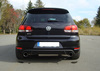 Fox Edelstahl Duplex Racing-Komplettanlage ab Kat. VW Golf 6 GTI je 100mm rund scharf doppelwandig abgeschrägt