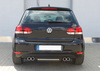 Fox Edelstahl Duplex Racing-Komplettanlage ab Kat. VW Golf 6 2x80mm rund eingerollt gerade mit Absorber