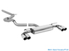 Fox Edelstahl Duplex Racing-Komplettanlage ab Kat VW Golf 7 1.2l 1.4l TSI 1.6l TDI je 2x80mm rund doppelwandig
