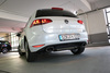 Fox Edelstahl Duplex Sportauspuff-Komplettanlage ab Kat VW Golf 7 1.2l 1.4l TSI 1.6l TDI je 160x90mm oval eingerollt seitlich abgeschrägt mit Absorber