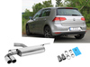 Fox Edelstahl Sportauspuff VW Golf 7 1.2l 1.4l TSI 1.6l TDI 2x80mm rund doppelwandig
