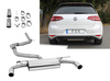 Fox Edelstahl Duplex Racing-Sportauspuffanlage ab Kat VW Golf 7 1.2l 1.4l TSI 1.6l TDI in GTI-Optik je 90mm rund eingerollt abgeschrägt
