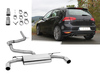 Fox Edelstahl Duplex Racing-Komplettanlage ab Kat VW Golf 7 1.2l 1.4l TSI 1.6l TDI in GTI-Optik je 100mm rund eingerollt abgeschrägt