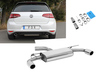 Fox Edelstahl Duplex Sportauspuff VW Golf 7 1.2l 1.4l TSI 1.6l TDI in GTI-Optik je 90mm rund eingerollt abgeschrägt