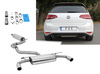 Fox Edelstahl Duplex Sportauspuffanlage ab Kat VW Golf 7 1.2l 1.4l TSI 1.6l TDI in GTI-Optik je 90mm rund eingerollt abgeschrägt