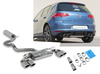 Fox Edelstahl Duplex Sportauspuff-Komplettanlage ab Kat VW Golf 7 1.2l 1.4l TSI 1.6l TDI in R-Optik je 2x115x85mm oval eingerollt abgeschrägt