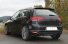 Fox Edelstahl Duplex Sportauspuff-Komplettanlage ab Kat VW Golf 7 1.2l 1.4l TSI 1.6l TDI in GTI-Optik je 100mm rund eingerollt abgeschrägt