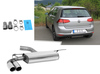 Fox Edelstahl Sportauspuff VW Golf 7 1.4 TSI 2.0 TDI inkl. GTD 2x80mm rund doppelwandig
