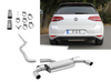 Fox Edelstahl Duplex Racing-Komplettanlage ab Kat VW Golf 7 1.4 TSI 2.0 TDI inkl. GTD in GTI-Optik je 90mm rund eingerollt abgeschrägt