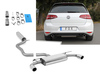 Fox Edelstahl Duplex Komplettanlage ab Kat VW Golf 7 1.4 TSI 2.0 TDI inkl. GTD in GTI-Optik je 90mm rund eingerollt abgeschrägt