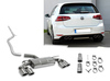 Fox Edelstahl Duplex Racing-Komplettanlage ab Kat VW Golf 7 1.4 TSI 2.0 TDI inkl. GTD in R-Optik je 2x115x85mm oval eingerollt abgeschrägt