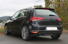 Fox Edelstahl Duplex Racing-Komplettanlage ab Kat VW Golf 7 1.4 TSI 2.0 TDI inkl. GTD in GTI-Optik je 100mm rund eingerollt abgeschrägt