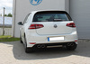 Fox Edelstahl Duplex Racing-Komplettanlage ab Kat VW Golf 7 1.4 TSI 2.0 TDI inkl. GTD in R-Optik je 2x115x85mm oval eingerollt abgeschrägt