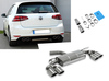 Fox Edelstahl Duplex Sportauspuff VW Golf 7 Facelift ab Bj.2017 in R-Optik je 2x115x85mm oval eingerollt abgeschrägt
