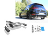 Fox Edelstahl Duplex Sportauspuff VW Golf 7 GTI 245 u. TCR je 100mm rund doppelwandig abgeschrägt