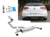 Fox Edelstahl Duplex Sportauspuff-Komplettanlage ab Kat VW Golf 7 GTI je 90mm rund eingerollt abgeschrägt