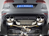 FOX Edelstahl Duplex Sportauspuff VW Golf 7 R Variant Facelift je 2x106x71mm oval eingerollt abgeschrägt