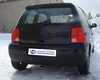 Fox Edelstahl Sportauspuff mittig VW Lupo 130x50mm flachoval eingerollt abgeschrägt