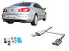 Fox Edelstahl Duplex Sportauspuff VW Passat 3C inkl. CC 2.0 TDI 2x90mm rund eingerollt gerade mit Absorber