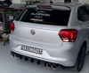 FOX Edelstahl Duplex Sportauspuff-Komplettanlage VW Polo AW 1.0 TSI je 2x100mm rund doppelwandig abgeschrägt