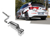 FOX Edelstahl Racing-Auspuffanlage ab Kat VW Polo 6 GTI Typ AW 2x90mm rund eingerollt abgeschrägt