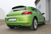 Fox Edelstahl Duplex Racing-Komplettanlage ab Kat VW Scirocco 3 1.4l 2.0l TDI je 2x76mm rund doppelwandig abgeschrägt Ø70mm-System