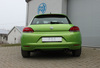 Fox Edelstahl Duplex Racing-Komplettanlage ab Kat VW Scirocco 3 1.4l 2.0l TDI je 2x76mm rund doppelwandig abgeschrägt Ø70mm-System