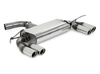 Fox Edelstahl Duplex Sportauspuff VW Scirocco 3 1.4l 2.0l TDI 2x76mm rund eingerollt abgeschrägt mit Absorber - Ø70mm-System