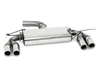 Fox Edelstahl Duplex Sportauspuff VW Scirocco 3 1.4l 2.0l TDI 2x76mm rund eingerollt abgeschrägt mit Absorber - Ø70mm-System