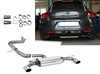 Fox Edelstahl Duplex Racing-Komplettanlage ab Kat VW Scirocco 3 2.0l mit R-Heck je 115x85mm oval eingerollt abgeschrägt ohne Absorber