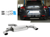 Fox Edelstahl Duplex Sportauspuff VW Scirocco 3 2.0l mit R-Heck je 115x85mm oval eingerollt abgeschrägt ohne Absorber