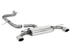 Fox Edelstahl Duplex Racing-Komplettanlage ab Kat VW Scirocco 3 2.0l mit R-Heck je 115x85mm oval eingerollt abgeschrägt ohne Absorber