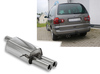 Fox Edelstahl Sportauspuff VW Sharan 1 7M 1.8T u. 2.8l V6 2x80mm rund eingerollt gerade mit Absorber