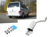 Fox Edelstahl Sportauspuff VW T4 Bus Transporter Caravelle Multivan 2x63mm Dieseloptik scharf 45° nach unten gebogen