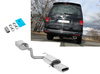 Fox Edelstahl Sportauspuff-Komplettanlage ab Kat VW T5 4motion Caravelle Kombi Multivan 160x80mm flachoval eingerollt abgeschrägt mit Absorber